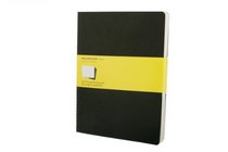 Moleskine Cahier Journal (Set of 3), Extra Large, Squared, Black, Soft Cover (7.5 x 10)