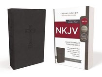 NKJV, Value Thinline Bible, Compact, Leathersoft, Black, Red Letter Edition, Comfort Print