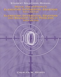 Elementary Differential Equations: Student Solutions Manual