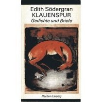 Klauenspur: Gedichte und Briefe (Reclams Universal-Bibliothek) (German Edition)