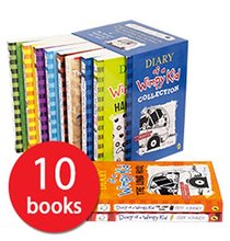 Jeff Kinney Diary of a Wimpy Kid Collection 10 Books Box Set
