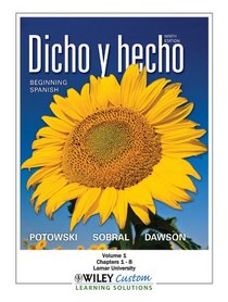 Dicho y hecho 9th Edition Volume 1 Chapters 1-8 for Lamar University (Spanish Edition)