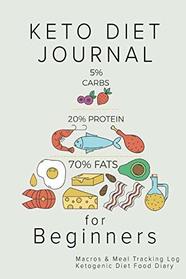 Keto Diet Journal for Beginners: Macros & Meal Tracking Log Ketogenic Diet Food Diary (Weight Loss & Fitness Planners)
