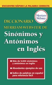 Diccionario Merriam-Webster De Sinonimos Y Antonimos En Ingles (Dictionary)