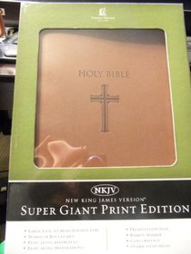 Thomas Nelson Holy Bible - NKJV New King James Version Super Giant Print Edition- Brown Leather