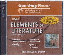 Holt Elements of Literature, Fifth Course - One-Stop Planner CD-ROM