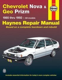 Haynes Repair Manuals: Chevy Nova, Geo Prism, 1985-1992