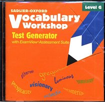 Vocabulary Test Generator Level G - Teacher's Edition