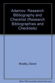 Adamov (Research Bibliographies and Checklists)
