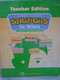 Level F-Teachers Edition (Strategies for Writers A Complete Writing Program)