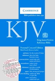 KJV Personal Concord Reference Black French Morocco KJ463XR (Bible Kjv Red Letter Edition)