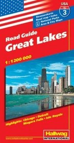 Rand McNally Hallwag Great Lakes Road Map (USA Road Guides)