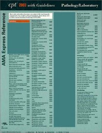 Cpt 2003 With Guidelines Ama Express Reference Coding Card Pathology/Laboratory