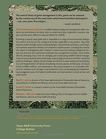 Applied Wildlife Habitat Management (Texas A&M AgriLife Research and Extension Service Series)