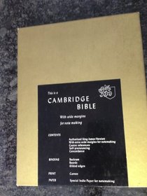 KJV Cameo Reference Bible with Wide Margins Dark blue Buckram boards, WMDO251B