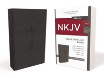 NKJV, Value Thinline Bible, Leathersoft, Black, Red Letter Edition, Comfort Print