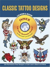 Classic Tattoo Designs CD-ROM and Book (Dover Full-Color Electronic Design)