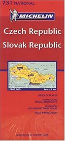 Michelin Czech Republic/ Slovak Republic: Motoring And Tourist Map: Town Plans: Praha, Bratslava (Michelin Maps)