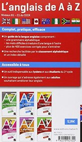 L'anglais de A  Z: Grammaire, conjugaison et difficults (French Edition)
