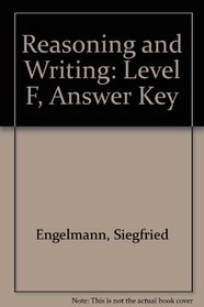 Reasoning and Writing: Level F, Answer Key