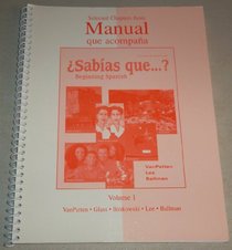 Selected Material From Manual Que Acompana Sabias Que, Beginning Spanish (1)