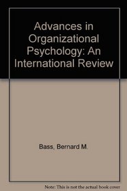 Advances in Organizational Psychology: An International Review