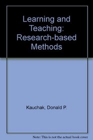 Learning and Teaching: Research Based Methods