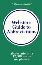 Webster's Guide to Abbreviations