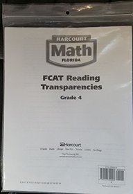 Harcourt Math Florida FCAT Reading Transparencies - GRADE 4