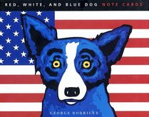 Red, White, and Blue Dog: Note Cards