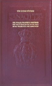The Stone Edition Tanach: The Torah / Prophets / Writings the 24 Books of the Bible Newly Translated and Annotated Full Size Edition Maroon Leather