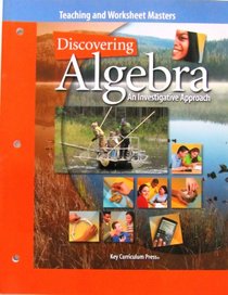 Discovering Algebra : Teaching and Worksheet Masters