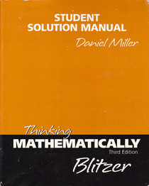 Thinking Mathematically, 3rd edition (Student Solutions Manual)