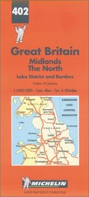 Michelin Midlands and The North, Great Britain Map No. 402 (Michelin Maps & Atlases)
