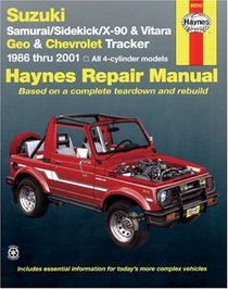 Haynes Repair Manuals: Suzuki Samurai/Sidekick/X-90/Vitara and Geo/Chevrolet Tracker, 1986-2001