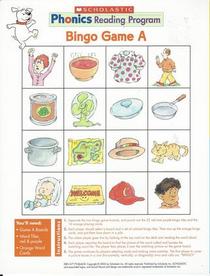 Scholastic Phonics Reading Program Bingo Game