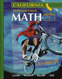 McDougal Little  Math Algebra 1: California