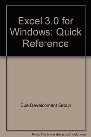 Excel for Windows Quick Reference (Que Quick Reference)