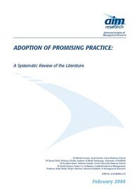 Adoption of Promising Practice: A Systematic Review of the Literature
