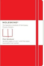 Moleskine Classic Red Notebook, Plain Pocket