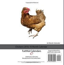 Chickens Calendar 2016: 16 Month Calendar