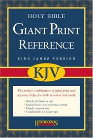 Holy Bible: King James Version, Black Bonded Leather, Giant Print Reference Bible