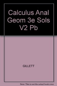 Calculus Anal Geom 3e Sols V2 Pb