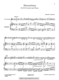 Sonatina for B-Flat Clarinet and Piano