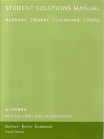 Algebra, Introductory and Intermediate: Student Solutions Manual