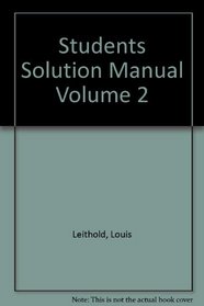 Students Solution Manual Volume 2