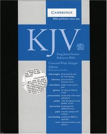 KJV Concord Wide-Margin Black Bonded Leather