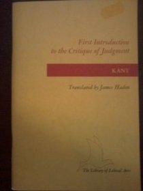 First Introduction to the Critique of Judgment