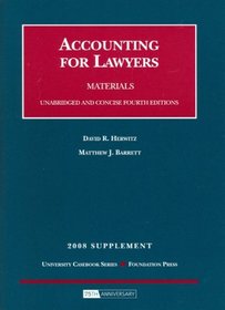 Accounting for Lawyers, 4th Edition, 2008 Supplement (University Casebook)