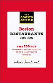 The Cook's Guide to Boston Restaurants, 2001-2002